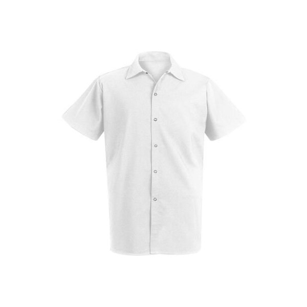 Chef Designs Long Cook Shirt, White, Plain Weave, Spun Polyester, 4XL